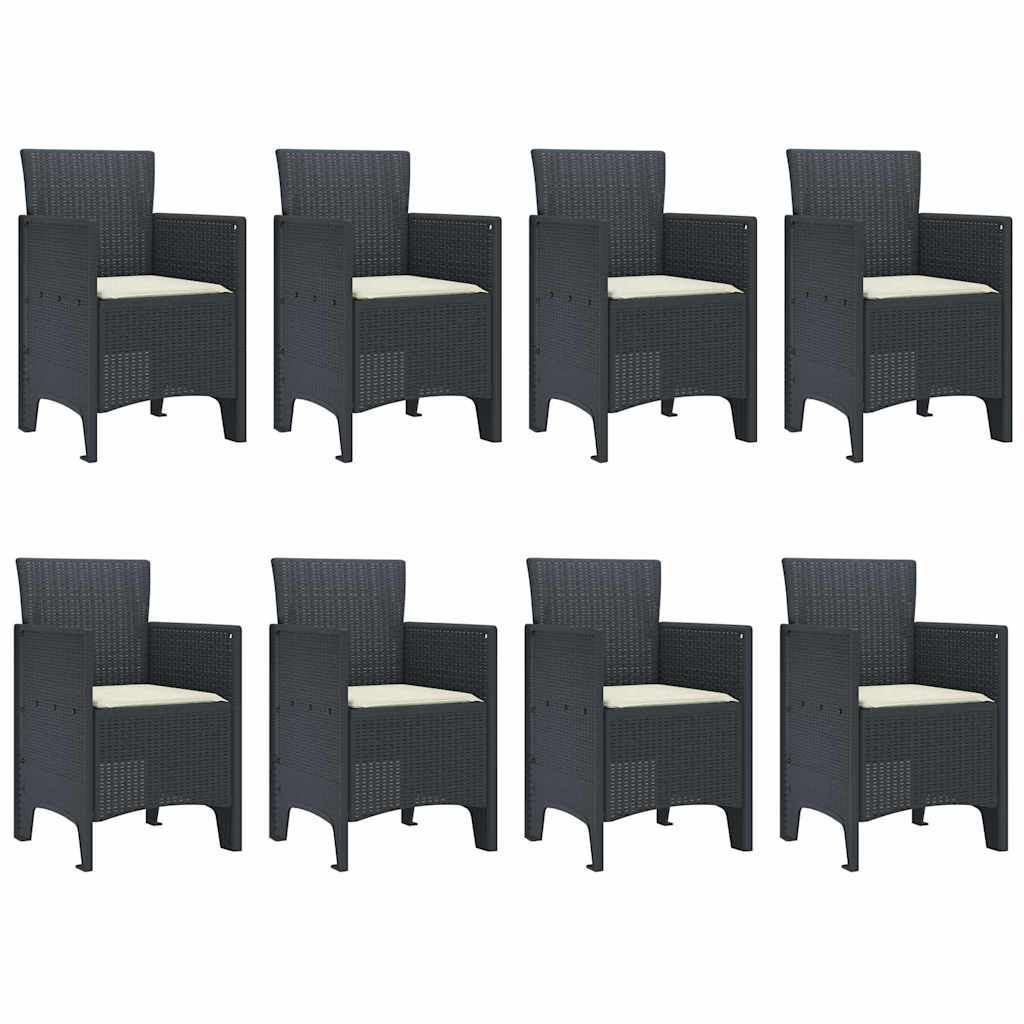 Have Spisebordssæt 9 pcs Antracit Polt rattan