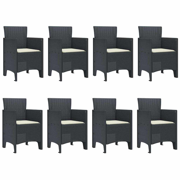 Have Spisebordssæt 9 pcs Antracit Polt rattan