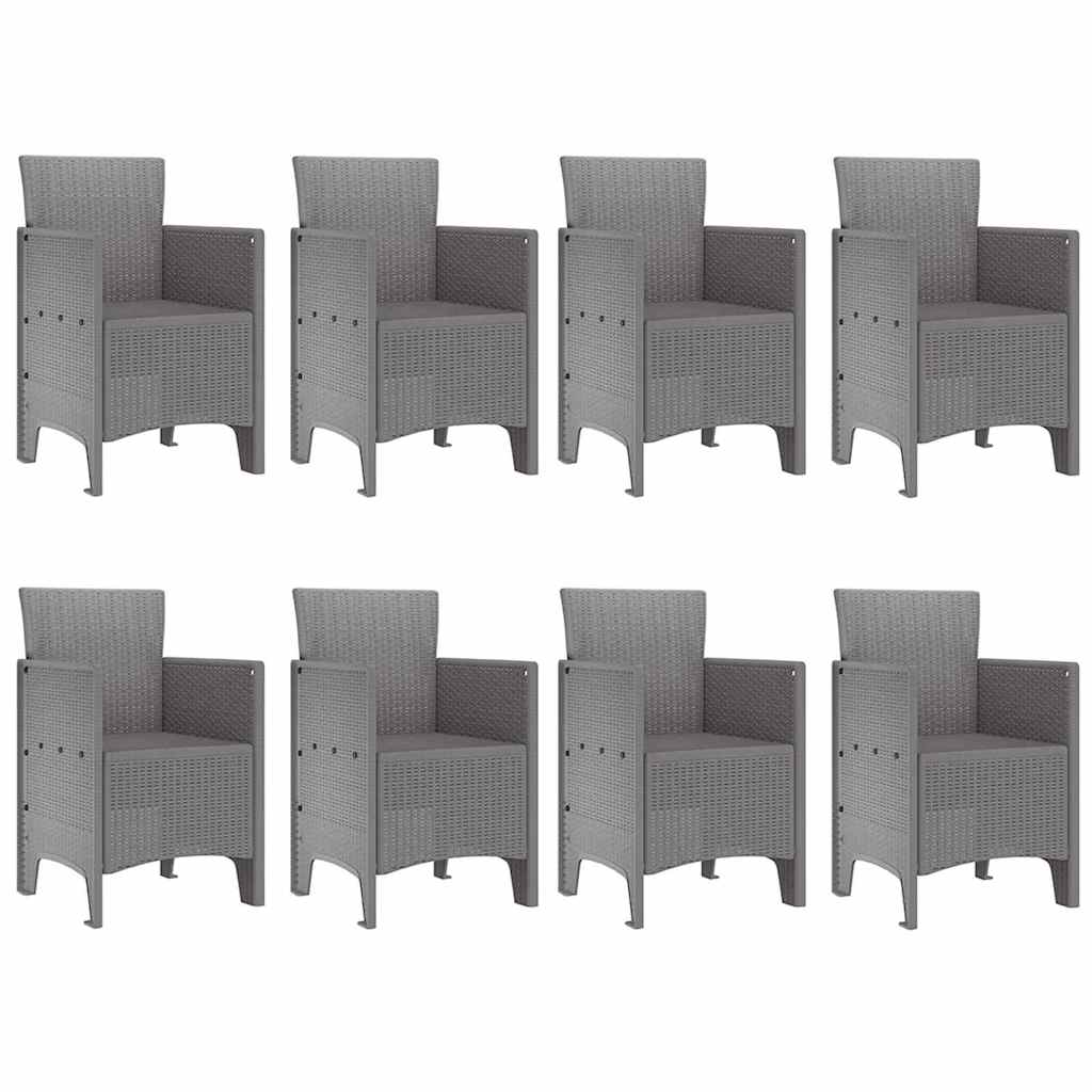 Have Spisebordssæt 9 pcs Hvid Polt rattan