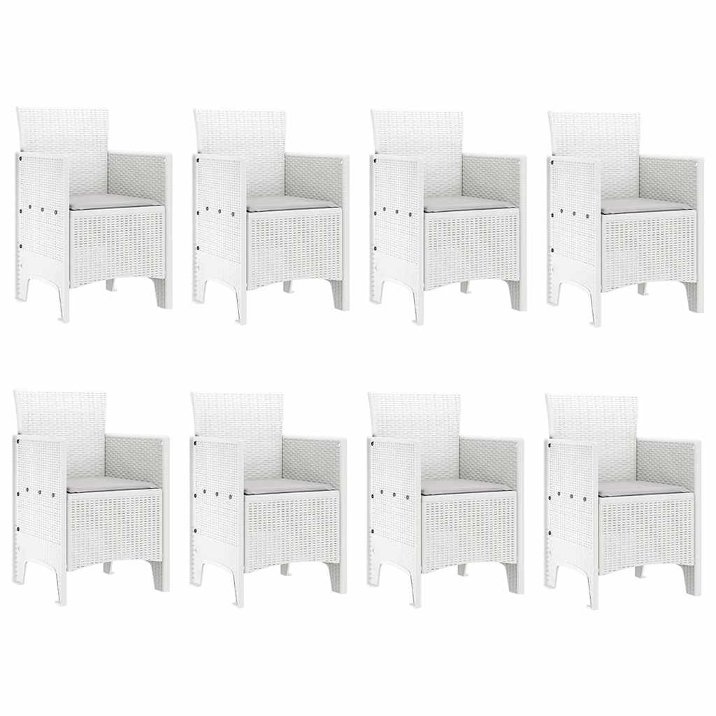 Have Spisebordssæt 9 pcs Lysegrå Polt rattan
