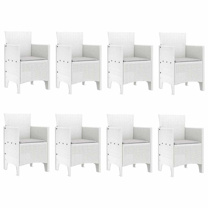 Have Spisebordssæt 9 pcs Lysegrå Polt rattan