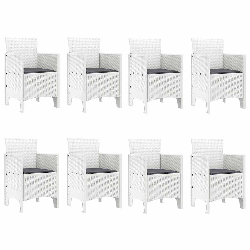 Have Spisebordssæt 9 pcs Lysegrå Polt rattan