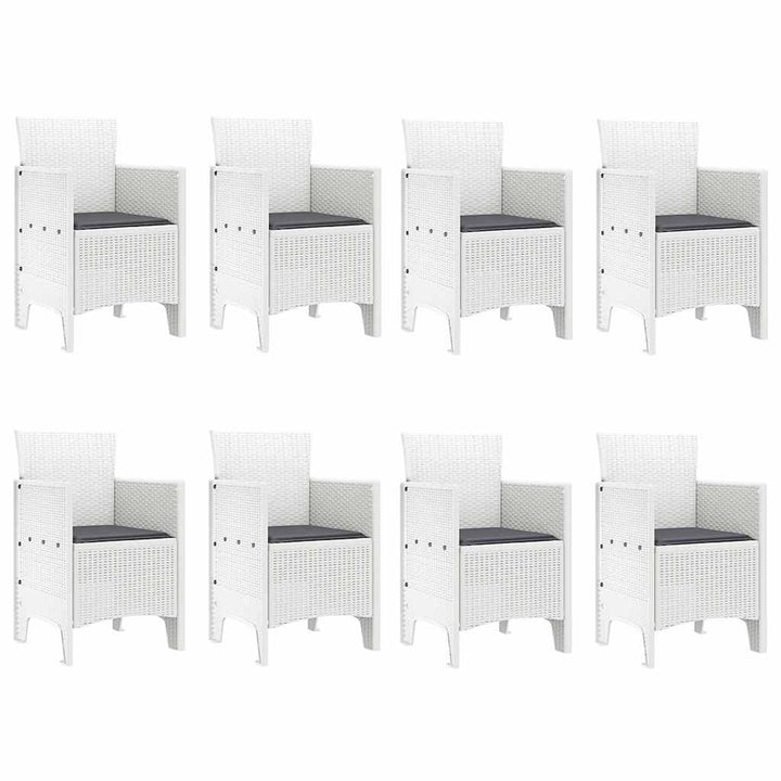 Have Spisebordssæt 9 pcs Lysegrå Polt rattan