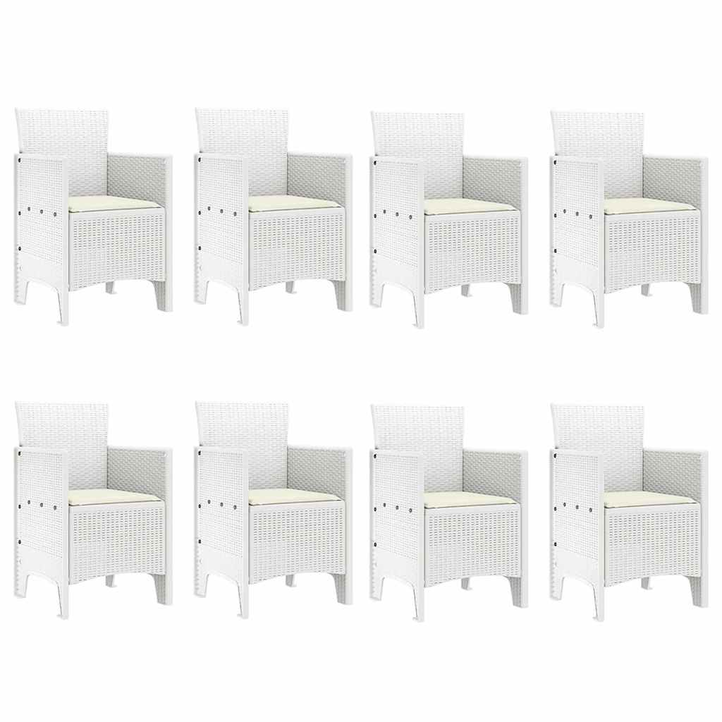 Have Spisebordssæt 9 pcs Lysegrå Polt rattan