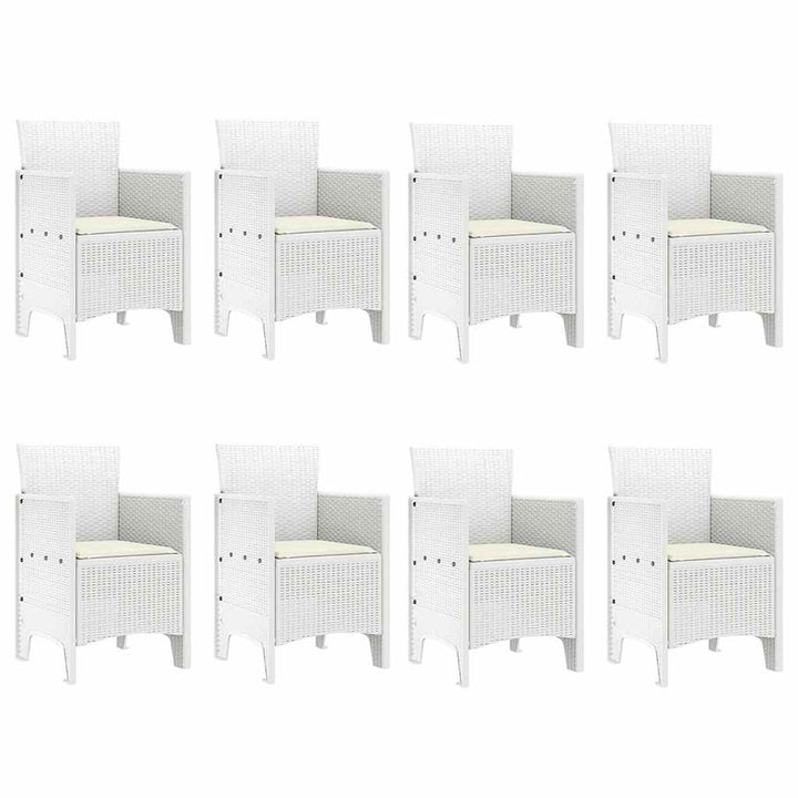 Have Spisebordssæt 9 pcs Lysegrå Polt rattan