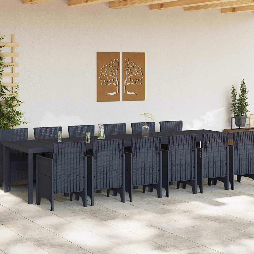 Have Spisebordssæt 13 pcs Antracit Polt rattan