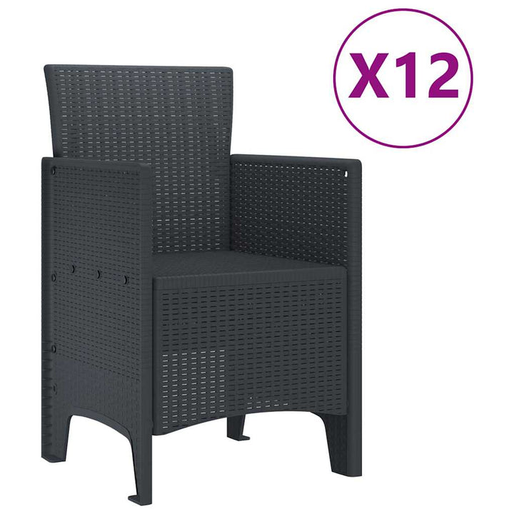 Have Spisebordssæt 13 pcs Antracit Polt rattan