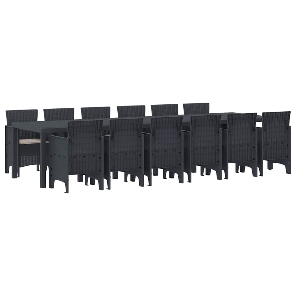 Have Spisebordssæt 13 pcs Antracit Polt rattan