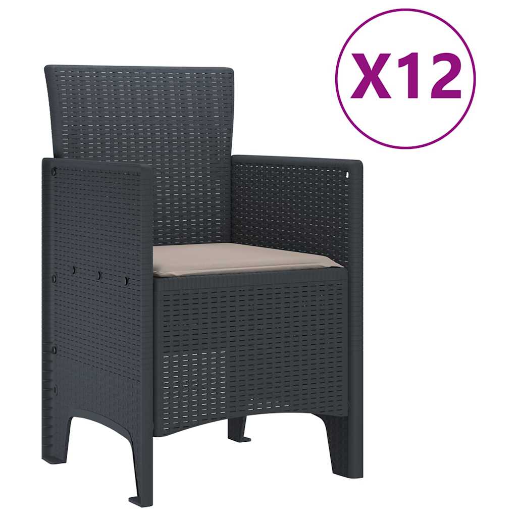 Have Spisebordssæt 13 pcs Antracit Polt rattan