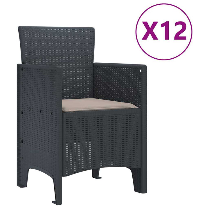 Have Spisebordssæt 13 pcs Antracit Polt rattan