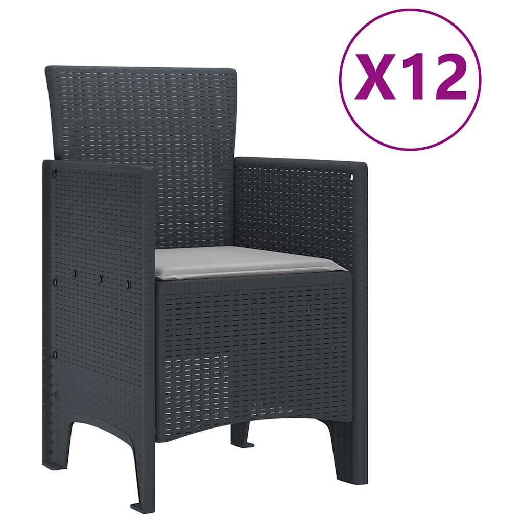 Have Spisebordssæt 13 pcs Antracit Polt rattan