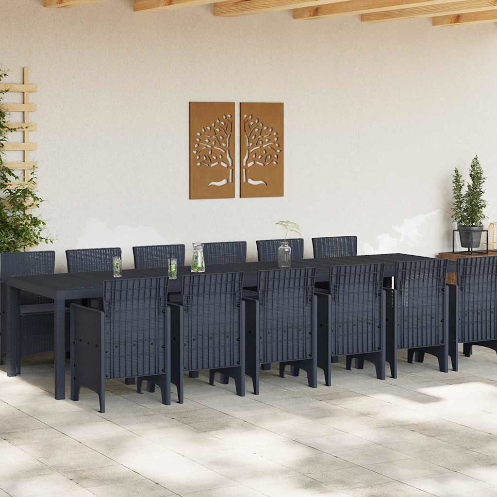Have Spisebordssæt 13 pcs Antracit Polt rattan