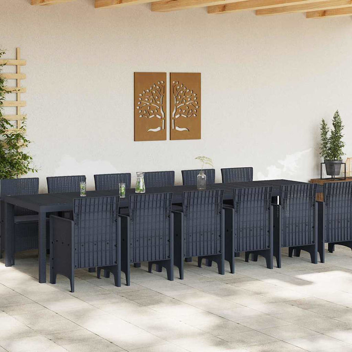 Have Spisebordssæt 13 pcs Antracit Polt rattan