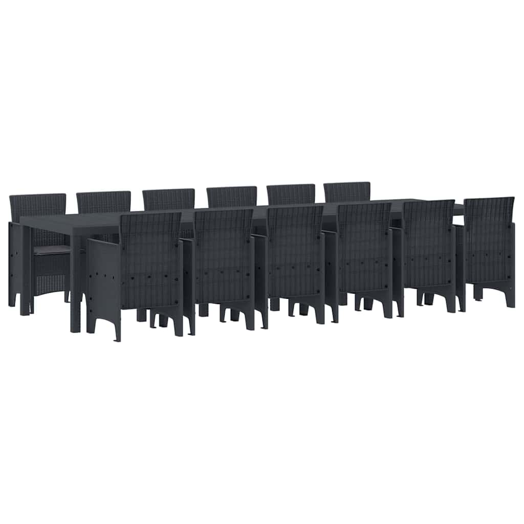 Have Spisebordssæt 13 pcs Antracit Polt rattan
