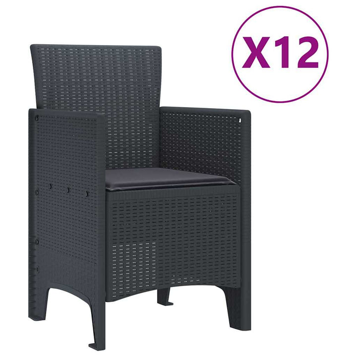 Have Spisebordssæt 13 pcs Antracit Polt rattan