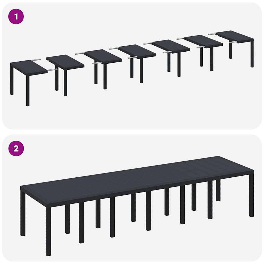Have Spisebordssæt 13 pcs Antracit Polt rattan