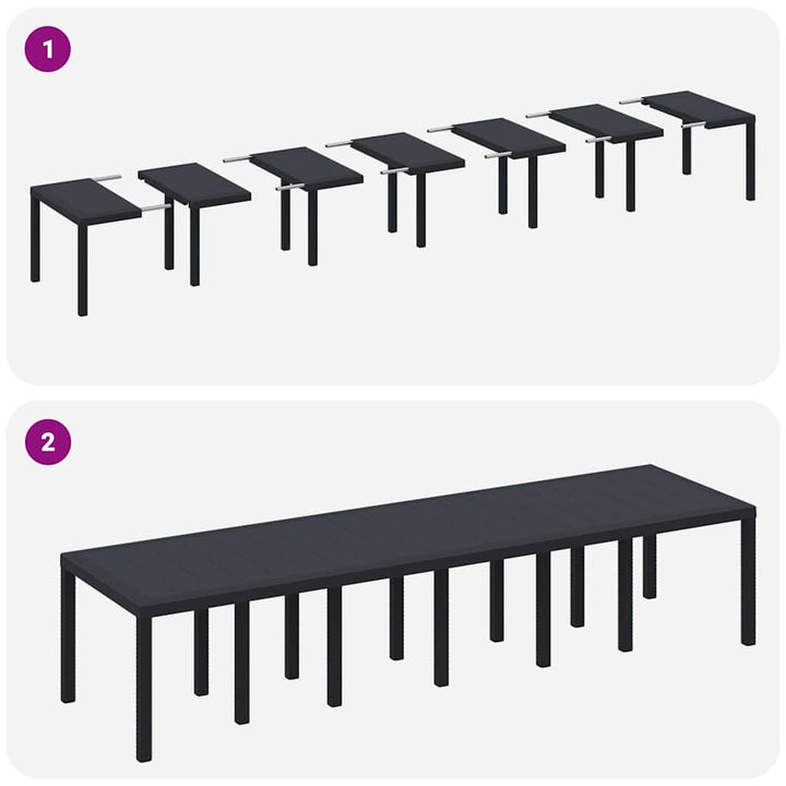 Have Spisebordssæt 13 pcs Antracit Polt rattan