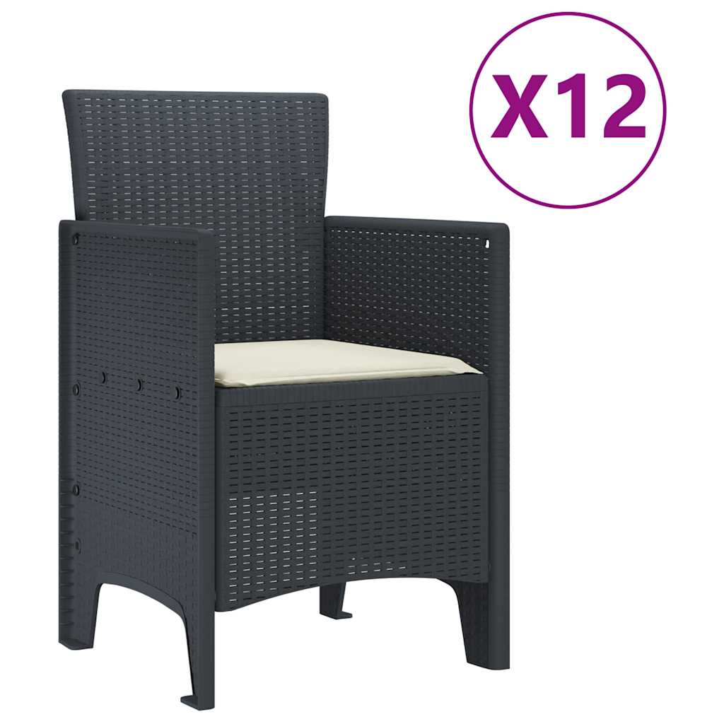 Have Spisebordssæt 13 pcs Antracit Polt rattan