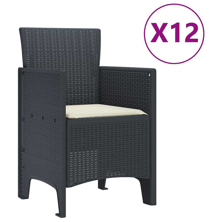 Have Spisebordssæt 13 pcs Antracit Polt rattan