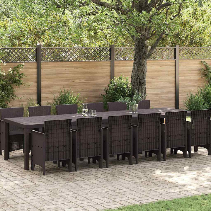 Have Spisebordssæt 13 pcs Brun Polt rattan