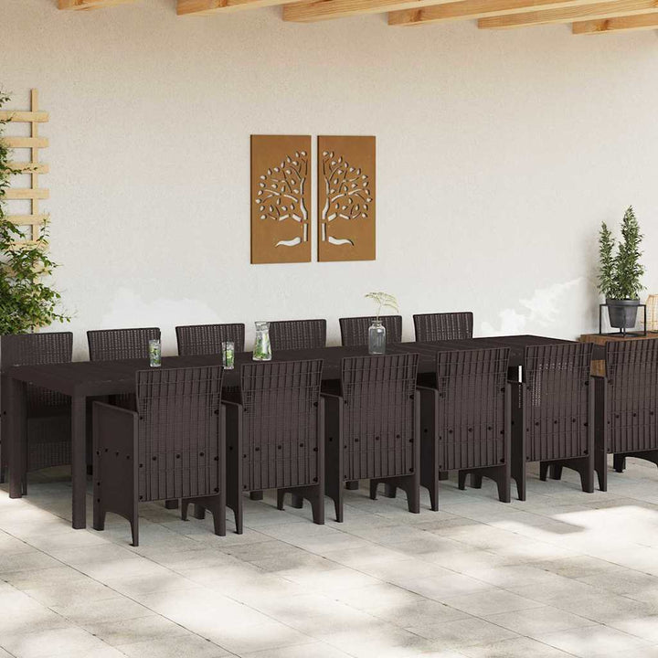 Have Spisebordssæt 13 pcs Brun Polt rattan