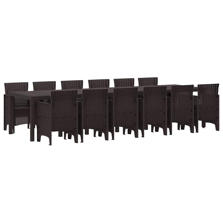 Have Spisebordssæt 13 pcs Brun Polt rattan