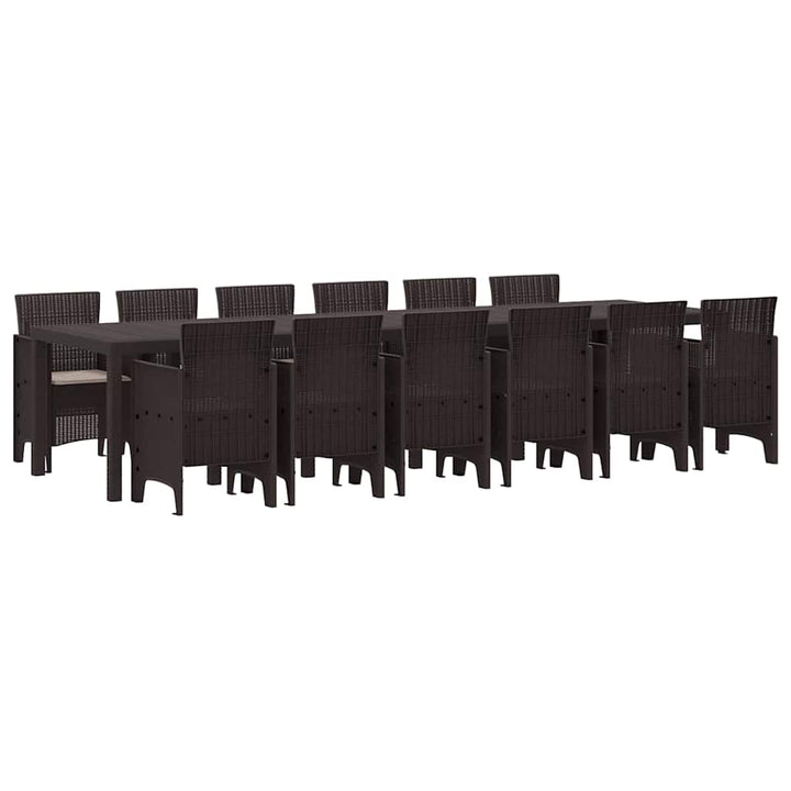 Have Spisebordssæt 13 pcs Brun Polt rattan
