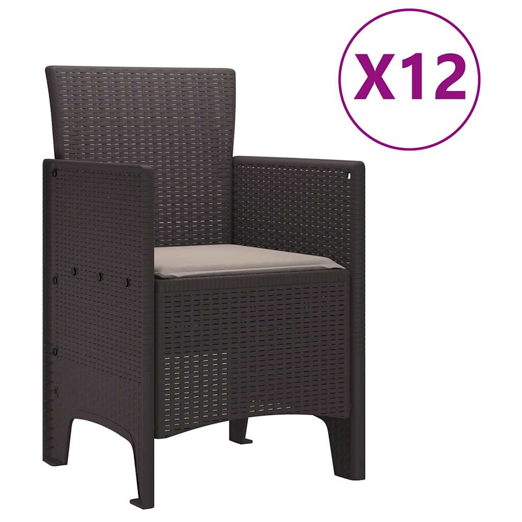 Have Spisebordssæt 13 pcs Brun Polt rattan
