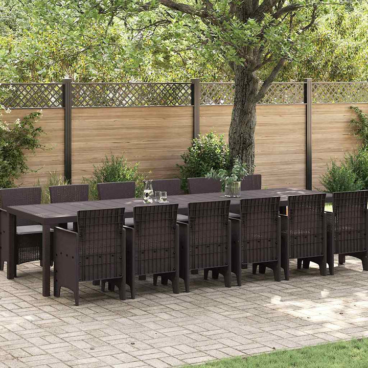 Have Spisebordssæt 13 pcs Brun Polt rattan