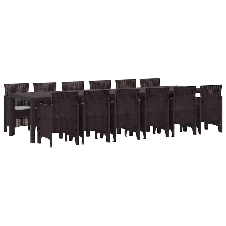 Have Spisebordssæt 13 pcs Brun Polt rattan