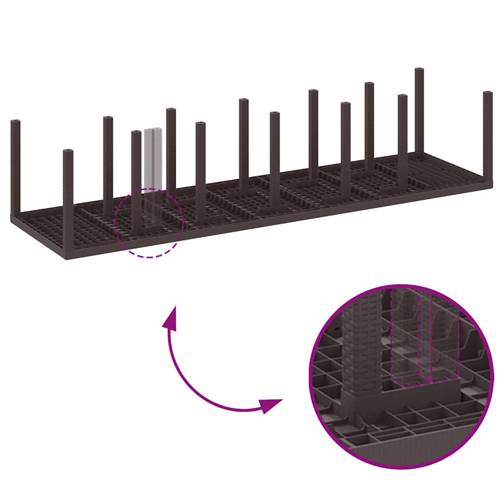 Have Spisebordssæt 13 pcs Brun Polt rattan