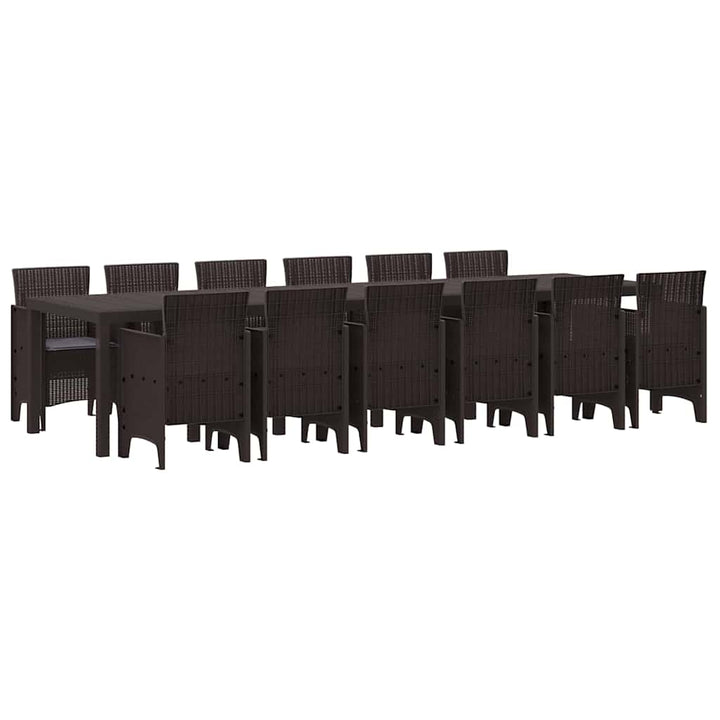 Have Spisebordssæt 13 pcs Brun Polt rattan