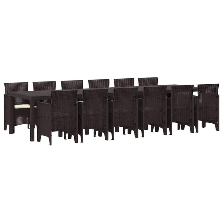 Have Spisebordssæt 13 pcs Brun Polt rattan
