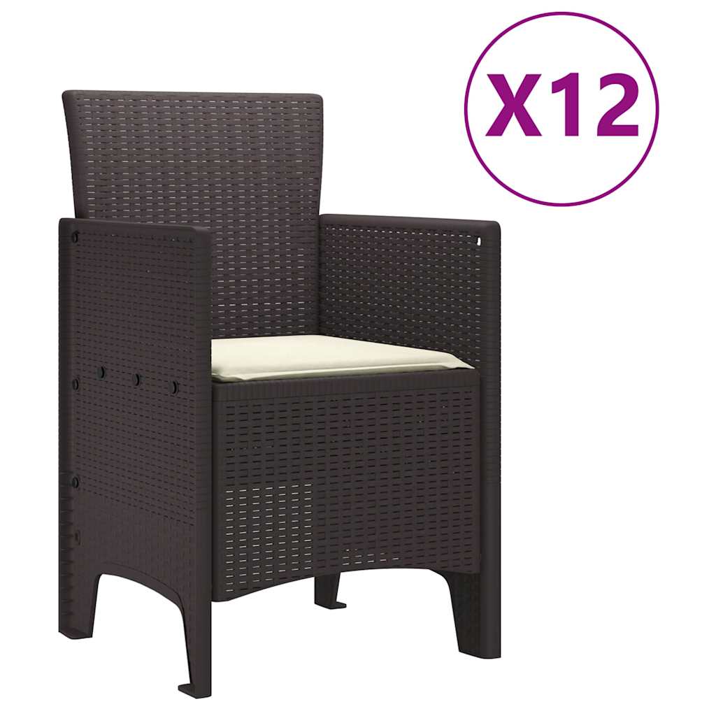 Have Spisebordssæt 13 pcs Brun Polt rattan