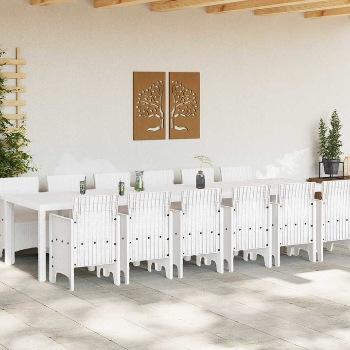 Have Spisebordssæt 13 pcs Hvid Polt rattan