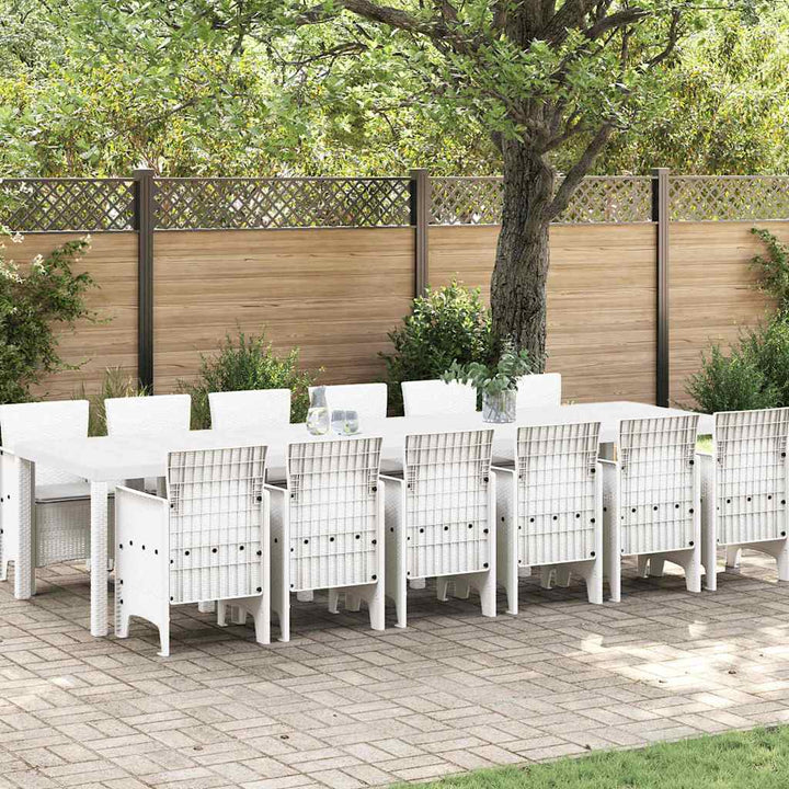 Have Spisebordssæt 13 pcs Hvid Polt rattan