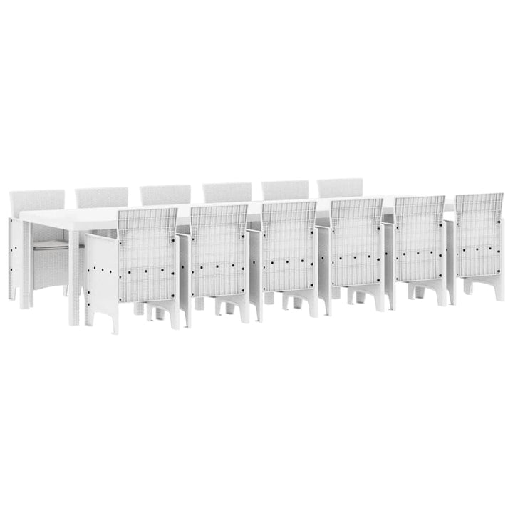 Have Spisebordssæt 13 pcs Hvid Polt rattan