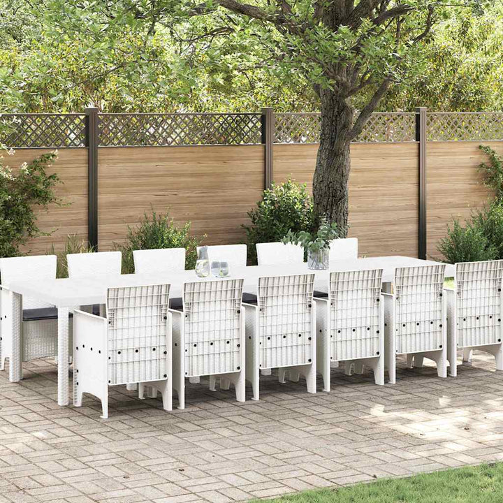 Have Spisebordssæt 13 pcs Hvid Polt rattan