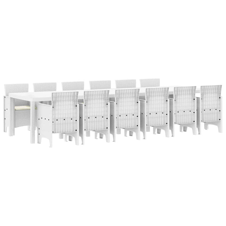 Have Spisebordssæt 13 pcs Hvid Polt rattan