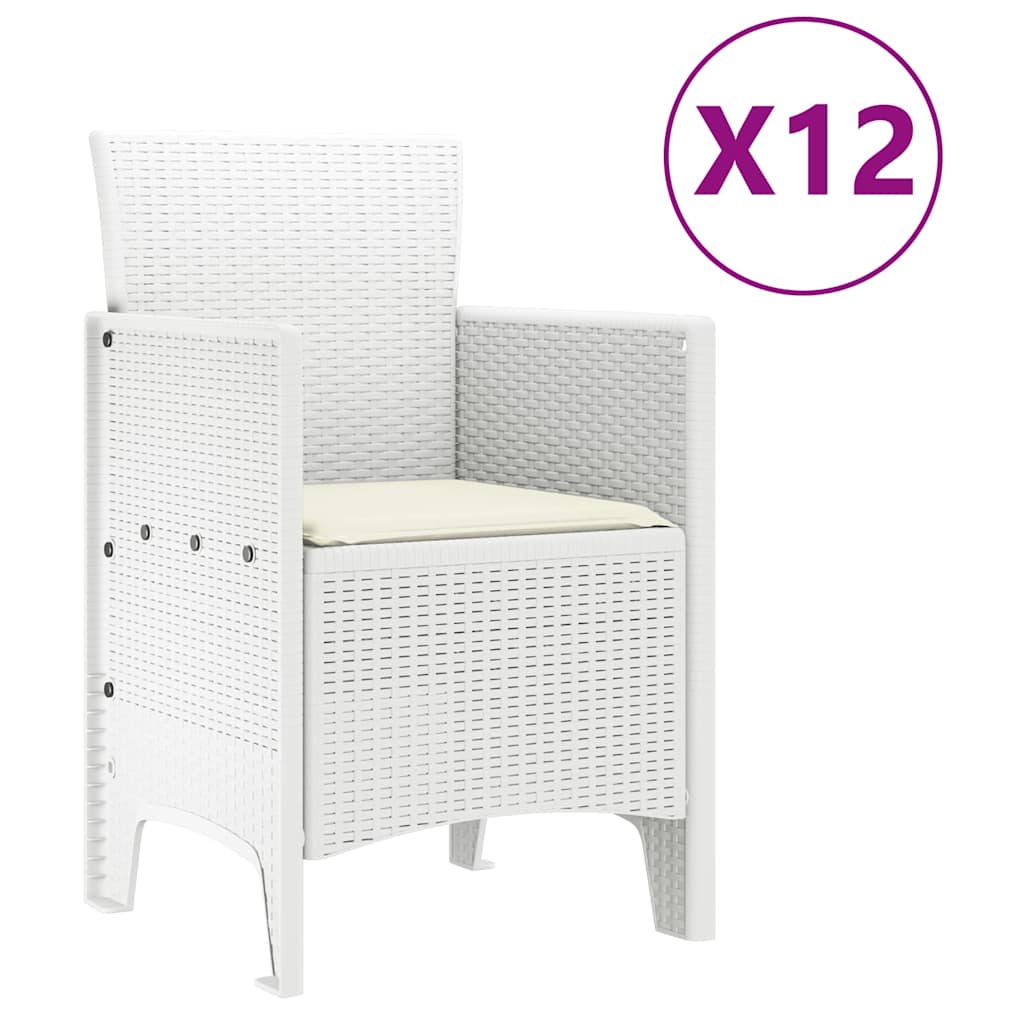 Have Spisebordssæt 13 pcs Hvid Polt rattan