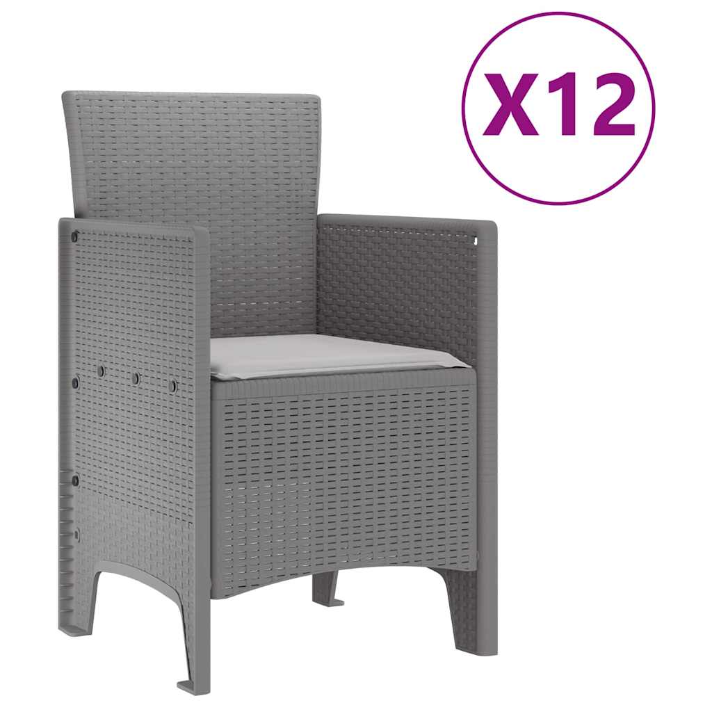 Have Spisebordssæt 13 pcs Lysegrå Polt rattan