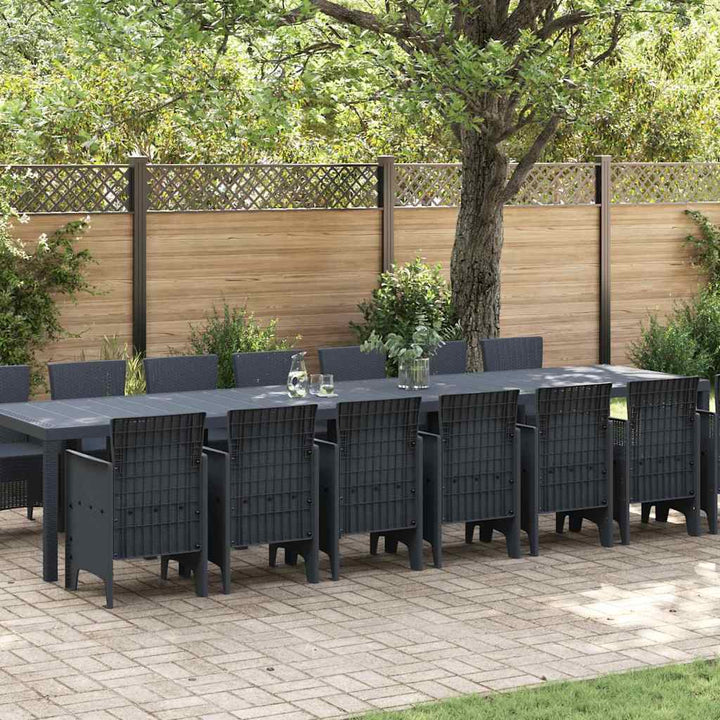 Have Spisebordssæt 15 pcs Antracit Polt rattan