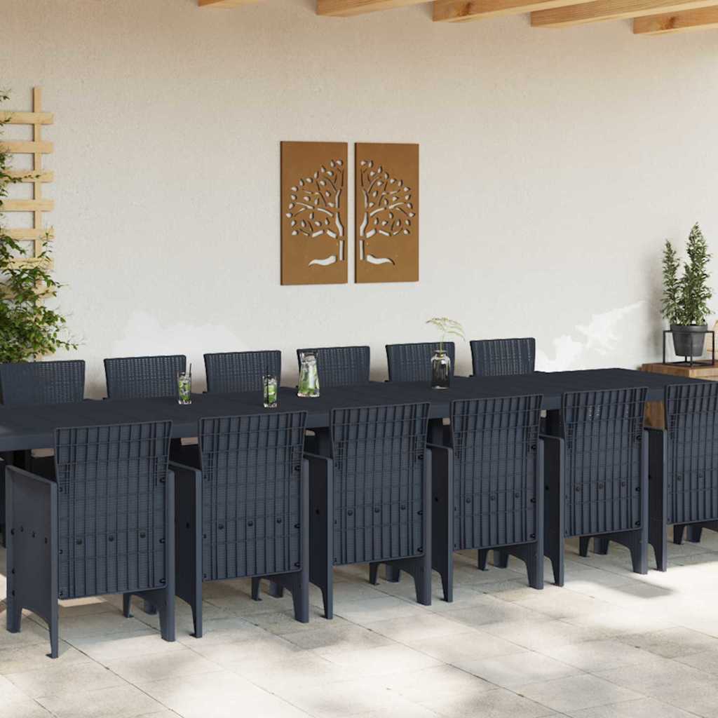 Have Spisebordssæt 15 pcs Antracit Polt rattan