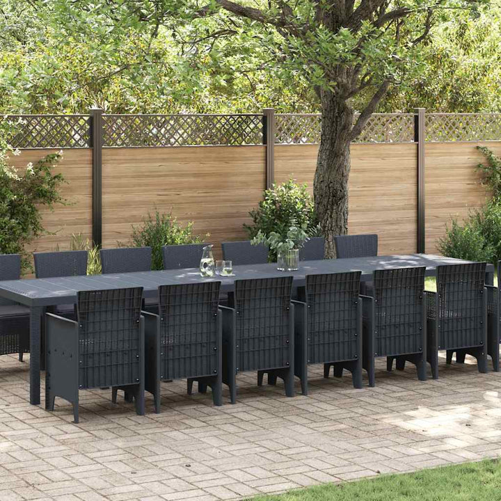 Have Spisebordssæt 15 pcs Antracit Polt rattan