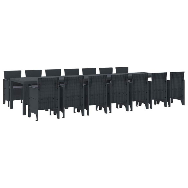 Have Spisebordssæt 15 pcs Antracit Polt rattan