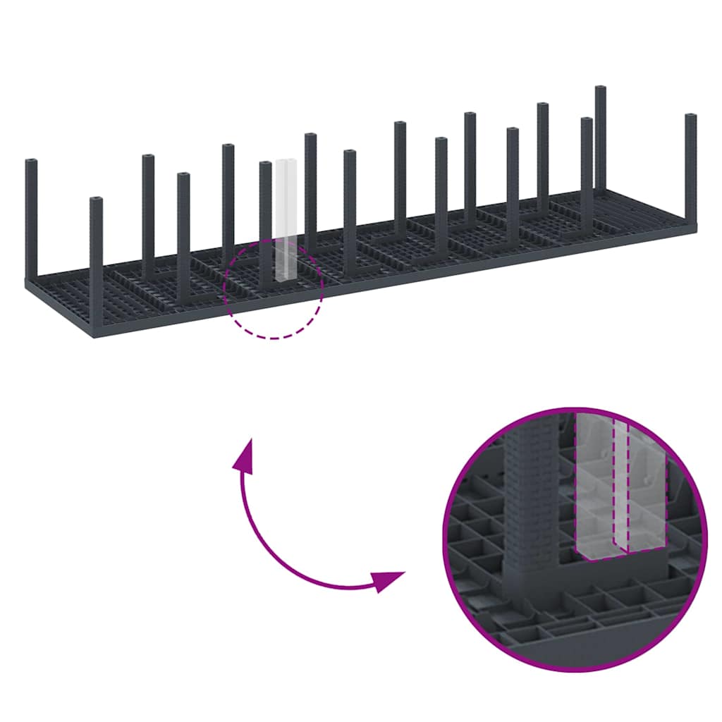 Have Spisebordssæt 15 pcs Antracit Polt rattan