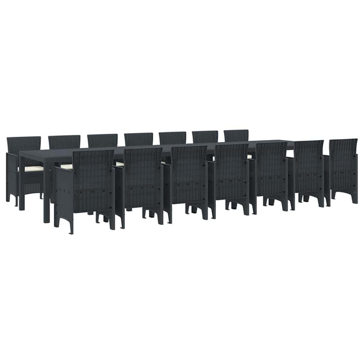 Have Spisebordssæt 15 pcs Antracit Polt rattan