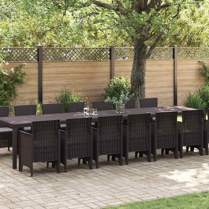 Have Spisebordssæt 15 pcs Brun Polt rattan