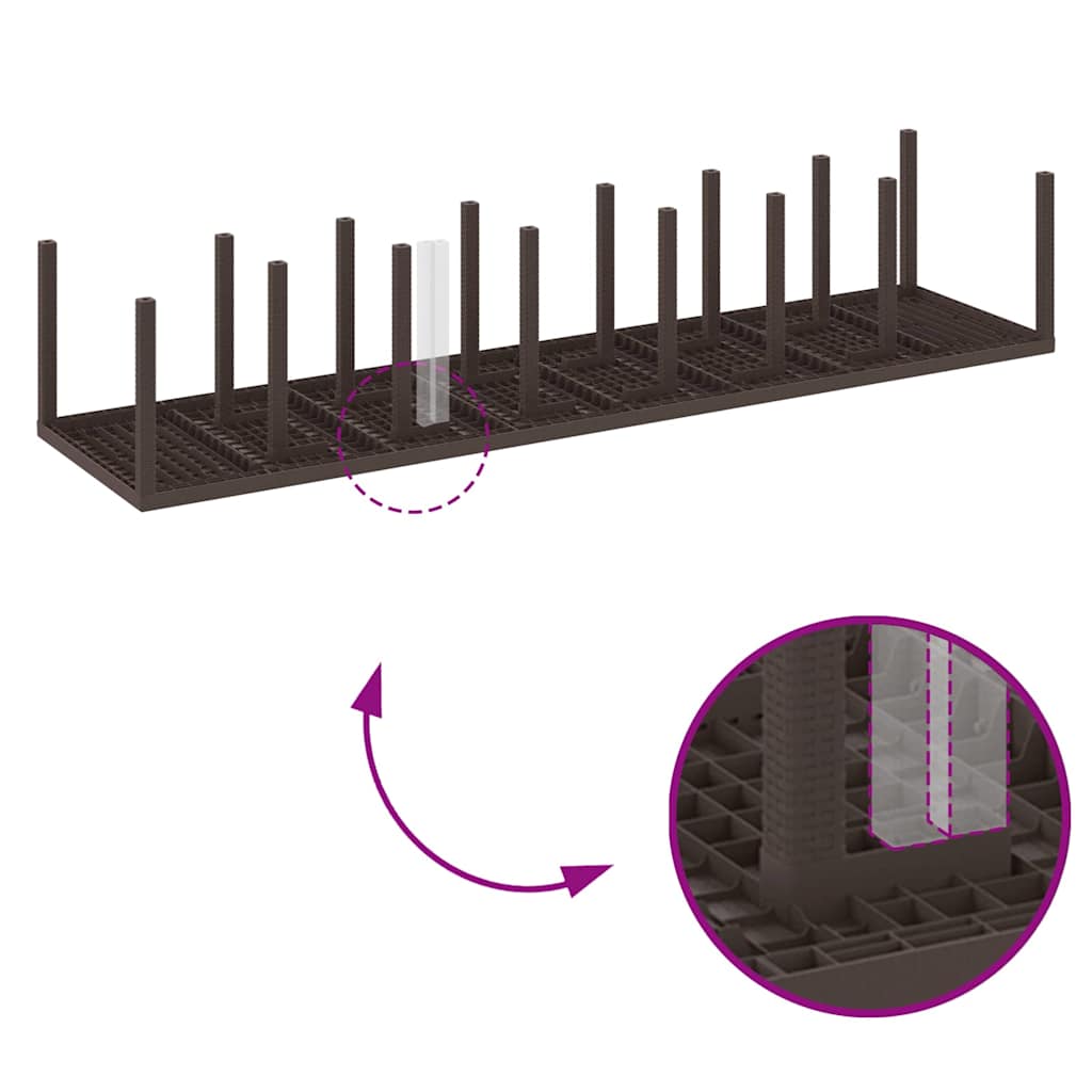 Have Spisebordssæt 15 pcs Brun Polt rattan
