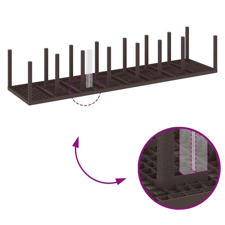 Have Spisebordssæt 15 pcs Brun Polt rattan